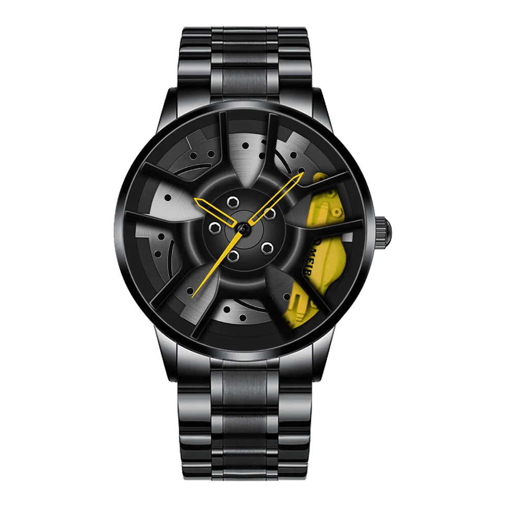 Men's Plating Wheel Style Quartz Watch